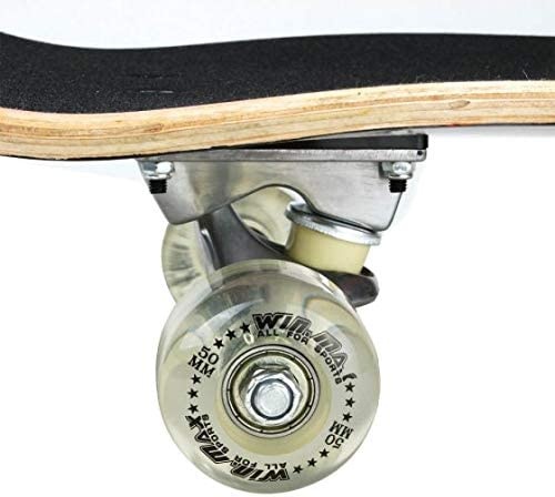 Скейтборд Winmax WME05220Z4 (кит.клен), колесо 50х36 мм., (красный череп) ABEC-7 - фото2