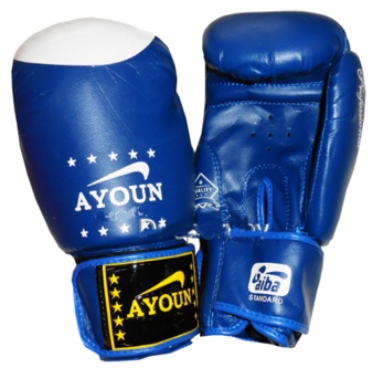 Перчатки боксерские Ayoun 867 - 6, 8, 10, 12, 14 унц. синий - фото