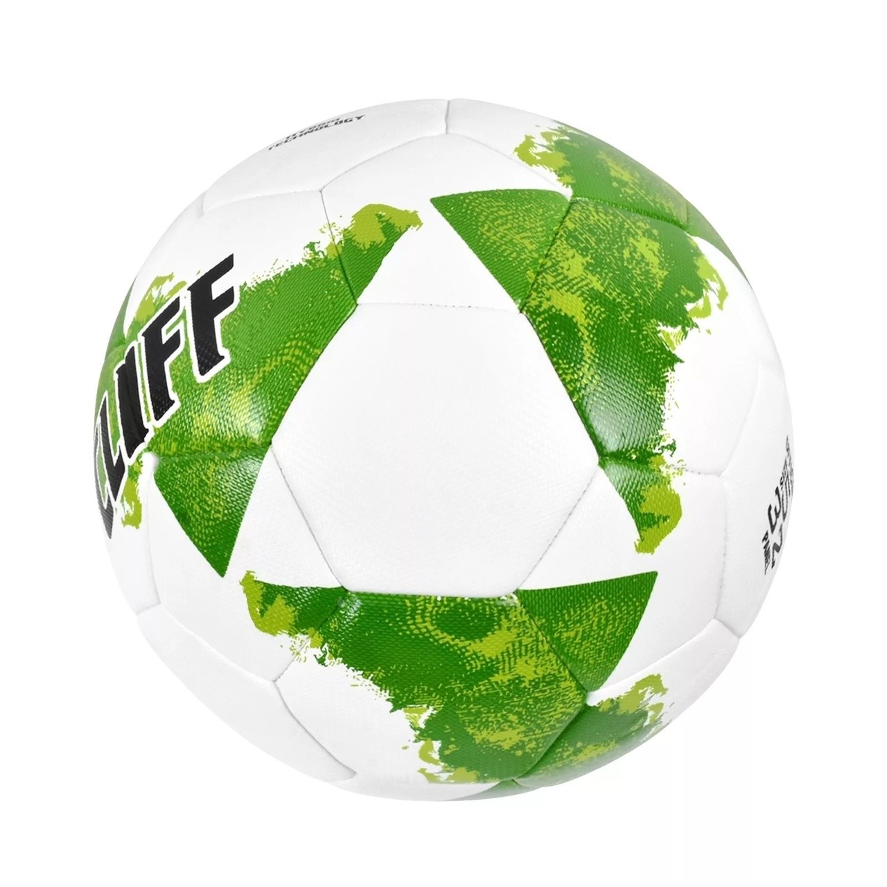 Мяч футбольный CLIFF 3603, 5 размер, PU Hibrid, бело-зеленый - фото2