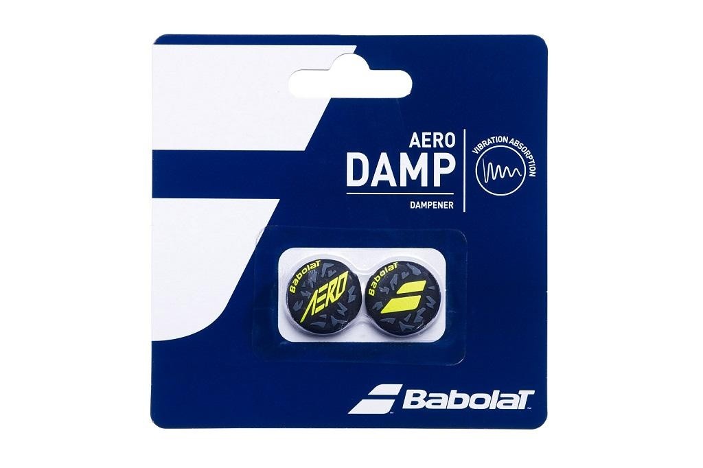 Виброгаситель для т/ракеток Babolat Aero Damp (2 шт. в уп.), серый/желтый (700119-100) - фото