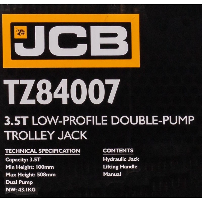 Домкрат подкатной гидравлический 3.5т JCB JCB-T84007 (TZ) - фото4