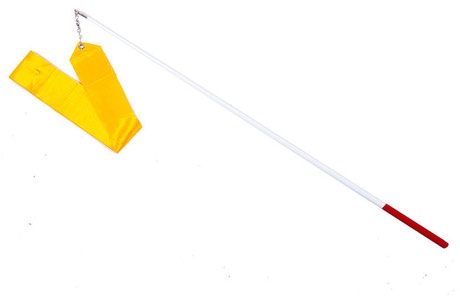 AGR-201-6-Y Лента гимнастическая Amely 6м, желтый - фото