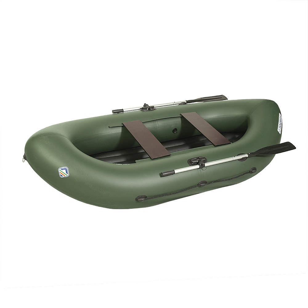 Лодка гребная Лоцман Турист 320 ВНД (зеленый) - фото