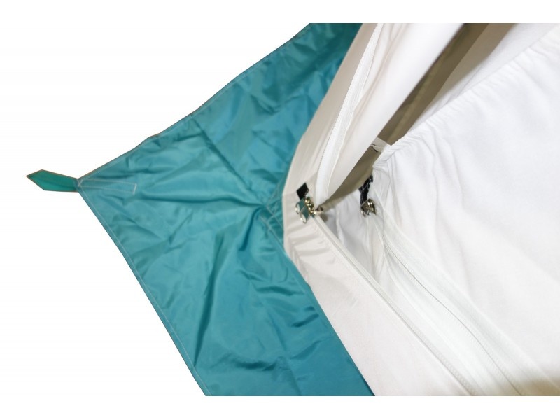 Всесезонная палатка Призма Шелтерс (2-сл) 185*185 (бело-зеленый) - фото6
