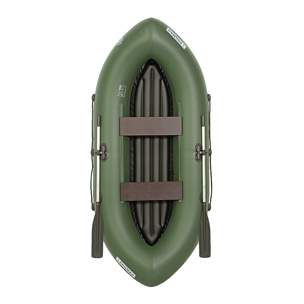 Лодка гребная Лоцман Турист 320 ВНД (зеленый) - фото2