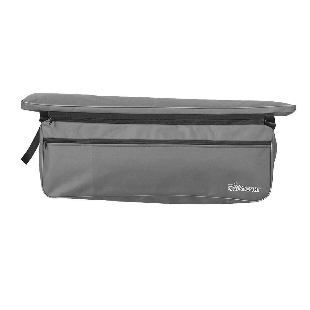 Комплект мягких накладок на лодочное сиденье Ковчег 75 с сумкой (серый) - фото