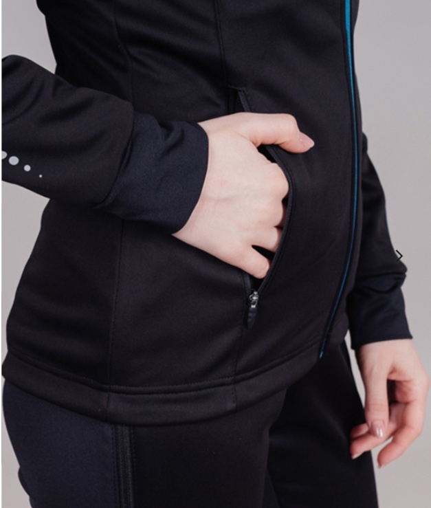 Куртка разминочная Nordski Drive Black/Mint W (чёрный/мятный) (NSW806880) S, M, L, XL, XXL - фото4