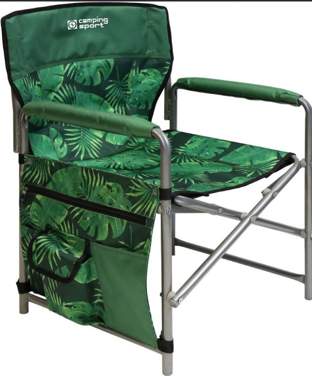 Кресло складное NIKA КС1/2 с тропическими листьями, КС1/2 - фото