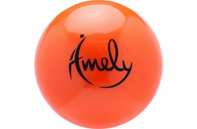 Мяч для художественной гимнастики Amely AGB-201-19-OR (19 см, 400 гр), оранжевый - фото