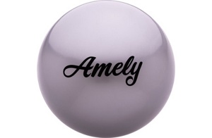 Мяч для художественной гимнастики Amely AGB-101-19-GR (19 см, 400 гр), серый - фото