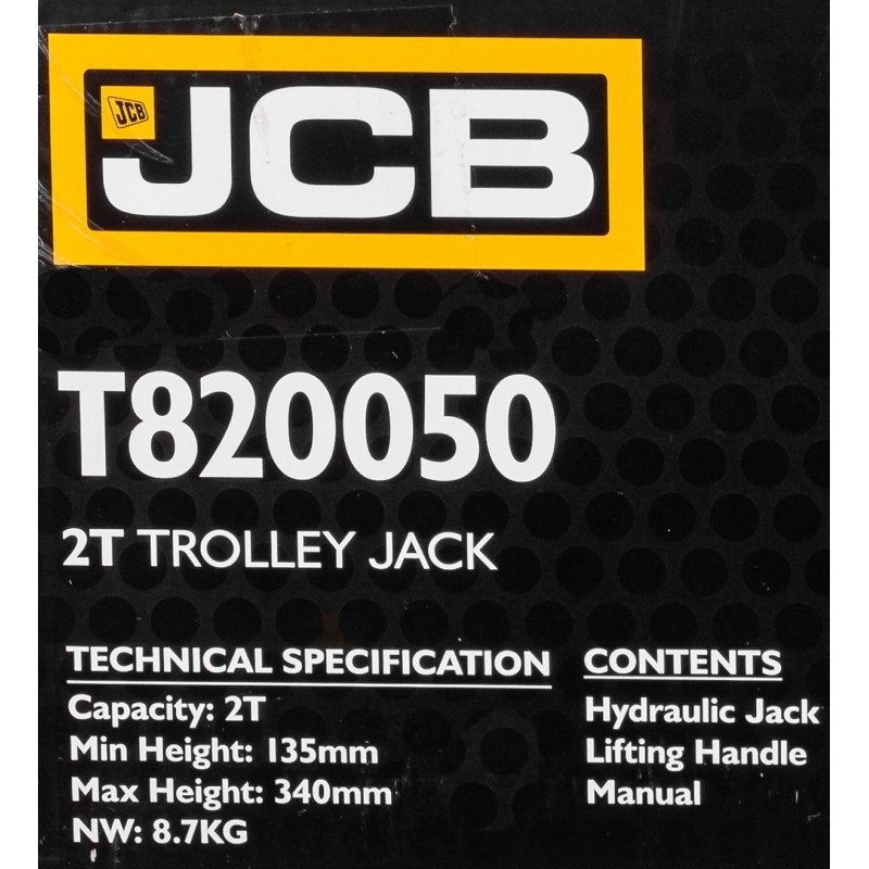 Домкрат подкатной гидравлический 2т JCB JCB-T820050 - фото5