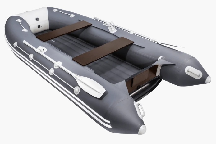 Надувная лодка Таймень LX 3600 НДНД графит/светло-серый - фото