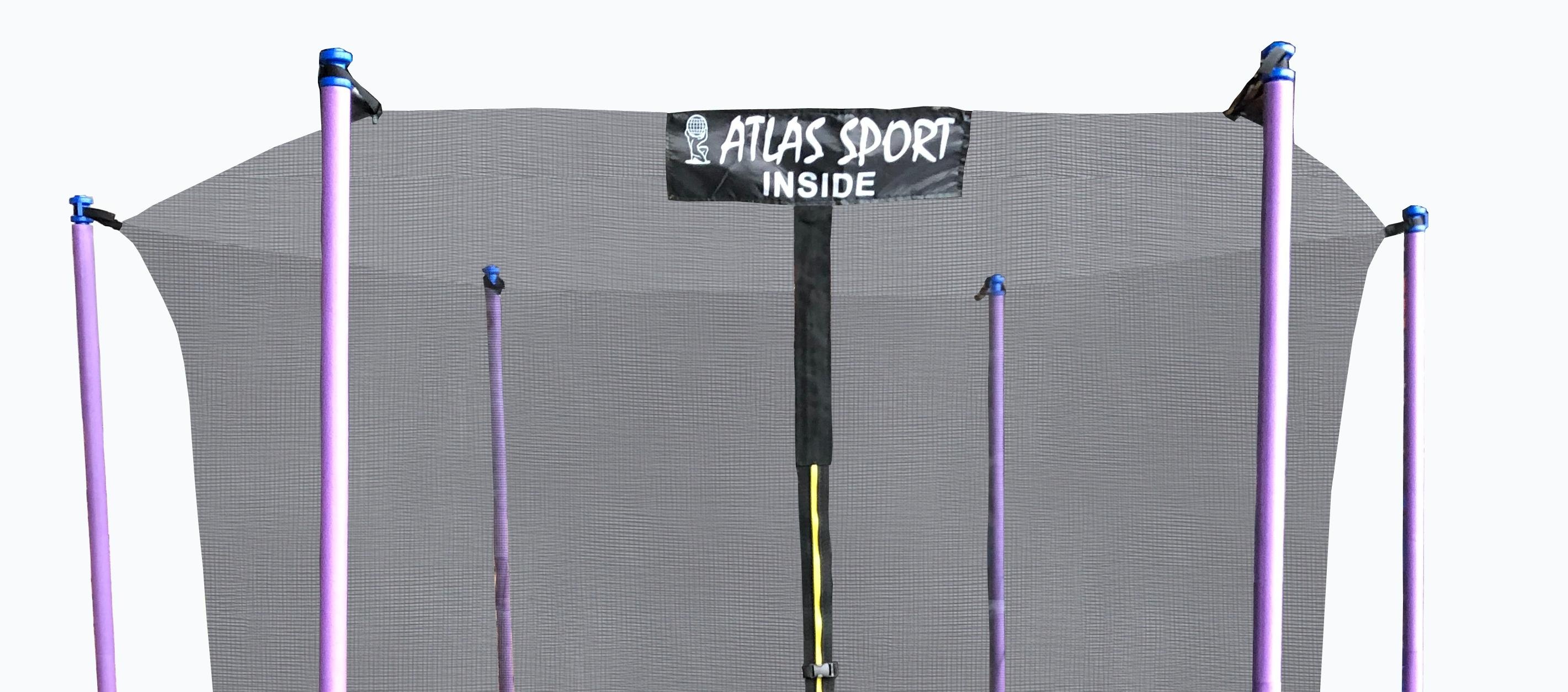 Батут Atlas Sport 312 см - 10ft (с лестницей, внутренняя сетка, сливовый) - фото2