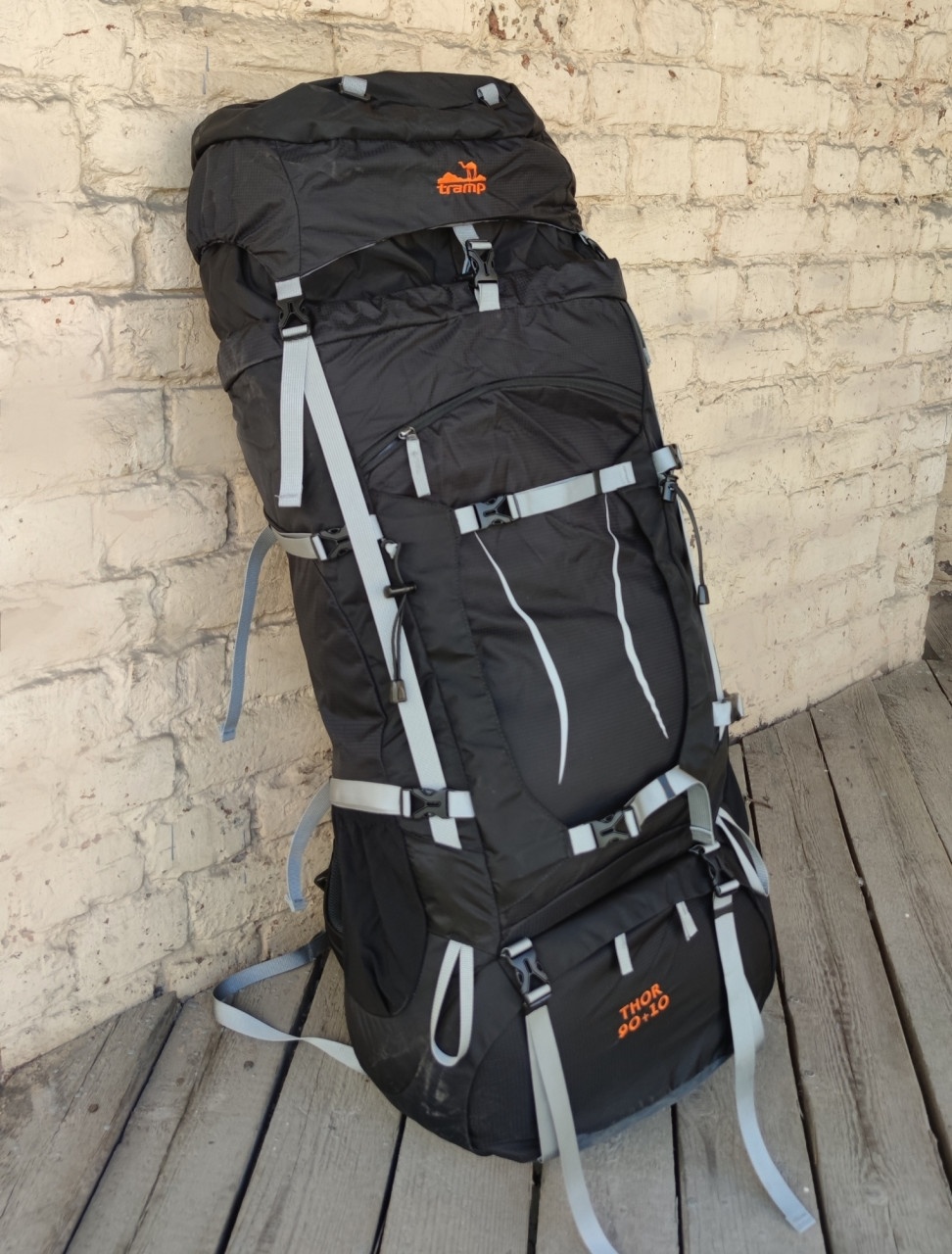 Рюкзак туристический Tramp Thor 90+10 л (черный) - фото2