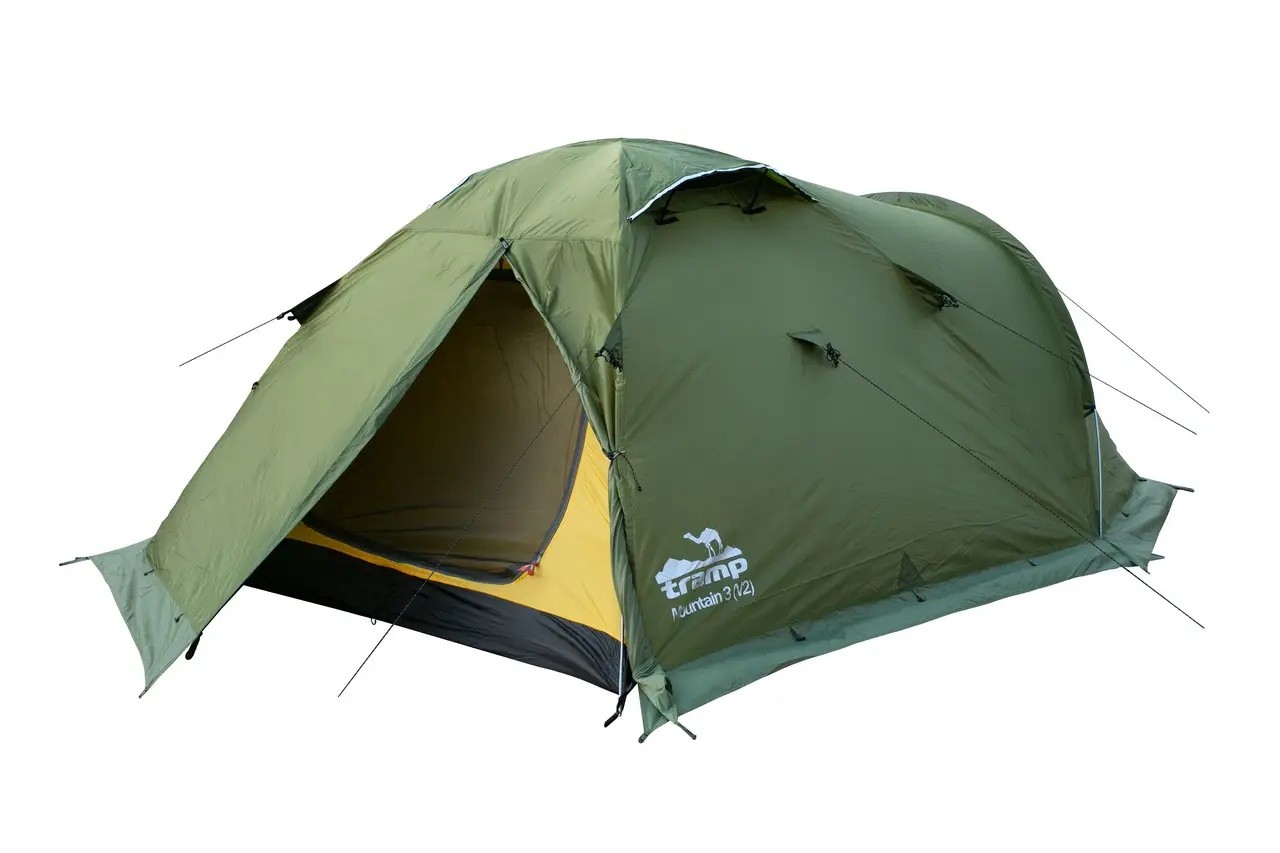 Палатка экспедиционная Tramp Mountain 3 (V2) GREEN - фото
