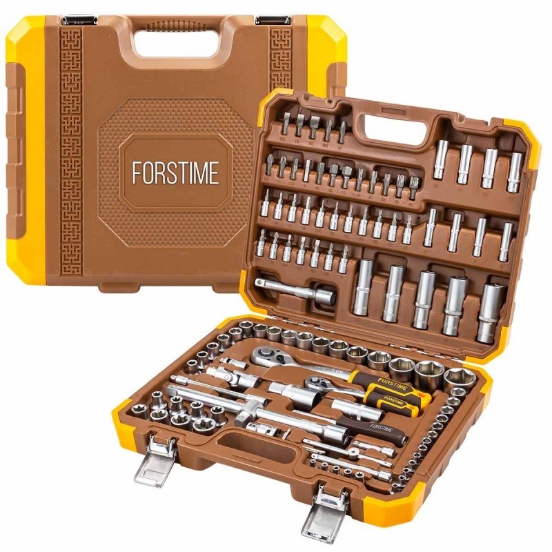 Набор инструментов в пластиковом кейсе (109 предметов) FORSTIME FT-41092-5 - фото