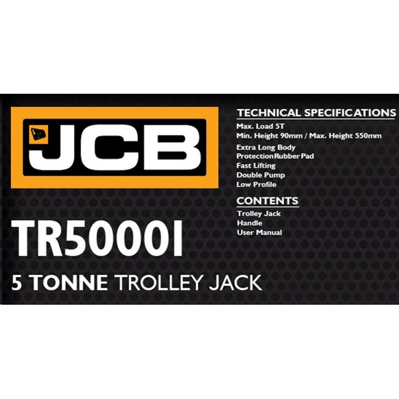 Домкрат подкатной  гидравлический 5т JCB JCB-TR50001 - фото6