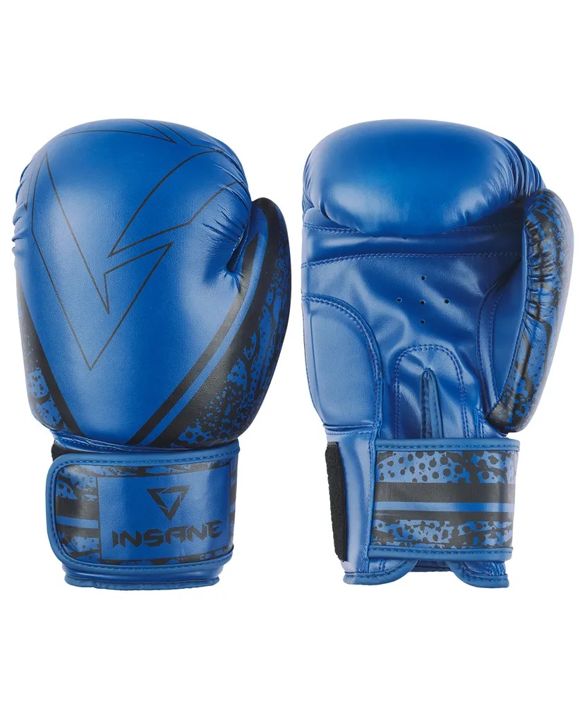 Перчатки боксерские INSANE ODIN, ПУ, 10 унц., синий - фото