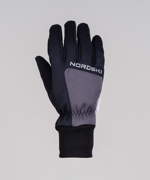NSU354201 Перчатки лыжные Nordski Arctic Black/Grey (чёрный/серый) - фото
