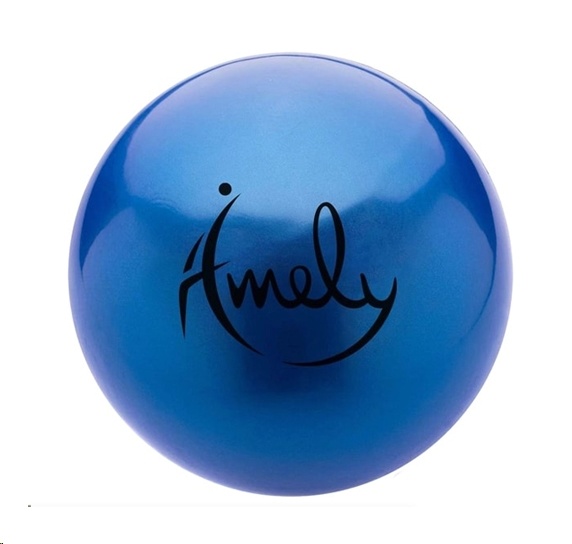 Мяч для художественной гимнастики Amely AGB-301-15-BL (15 см, 280 гр), синий - фото