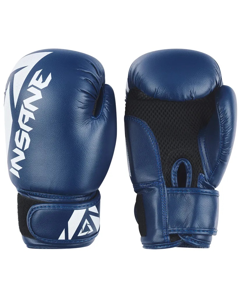 Перчатки боксерские INSANE MARS, ПУ, 8 унц., синий - фото