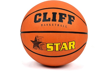 Мяч баскетбольный резиновый CLIFF CF-1189-7 №7 (оранжевый) - фото