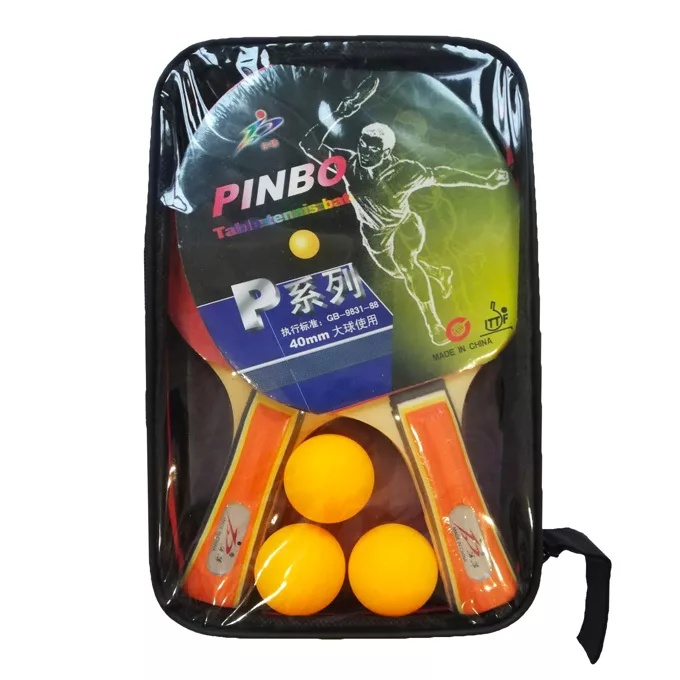 Набор настольного тенниса PINBO B953N (2 рак.+3 мяч.) в чехле - фото