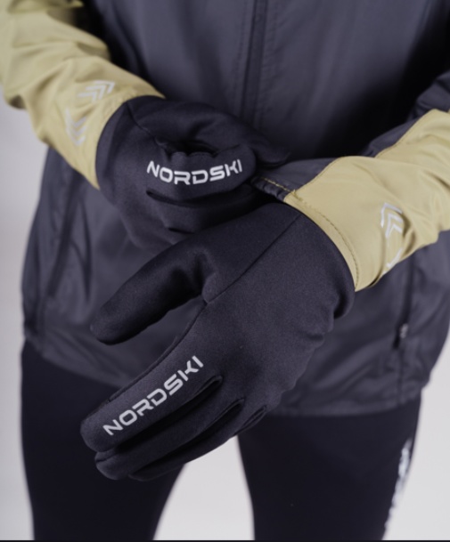 Перчатки лыжные Nordski Run Black (чёрные) NSU262100 (M, XL) - фото2