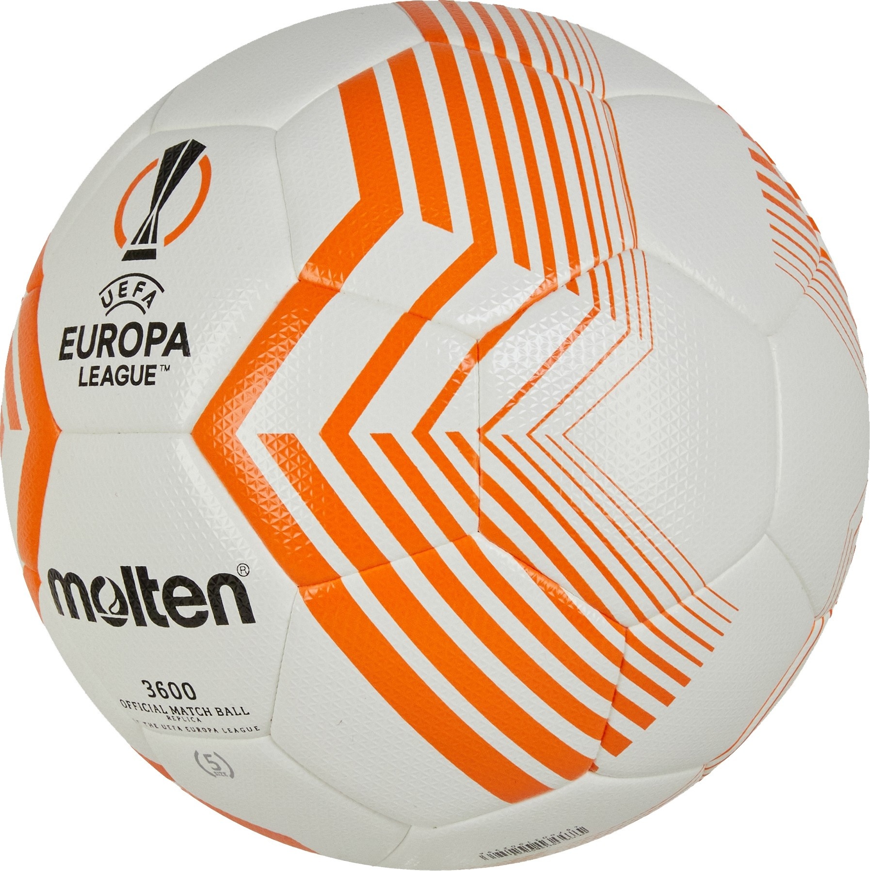 Футбольный мяч MOLTEN F5U3600-23 UEFA Europa League replica PU 5 size - фото2