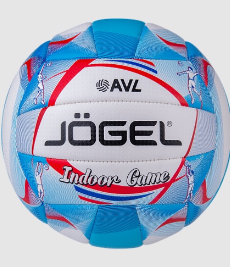 Мяч волейбольный Jogel Indoor Game, голубой/красный - фото