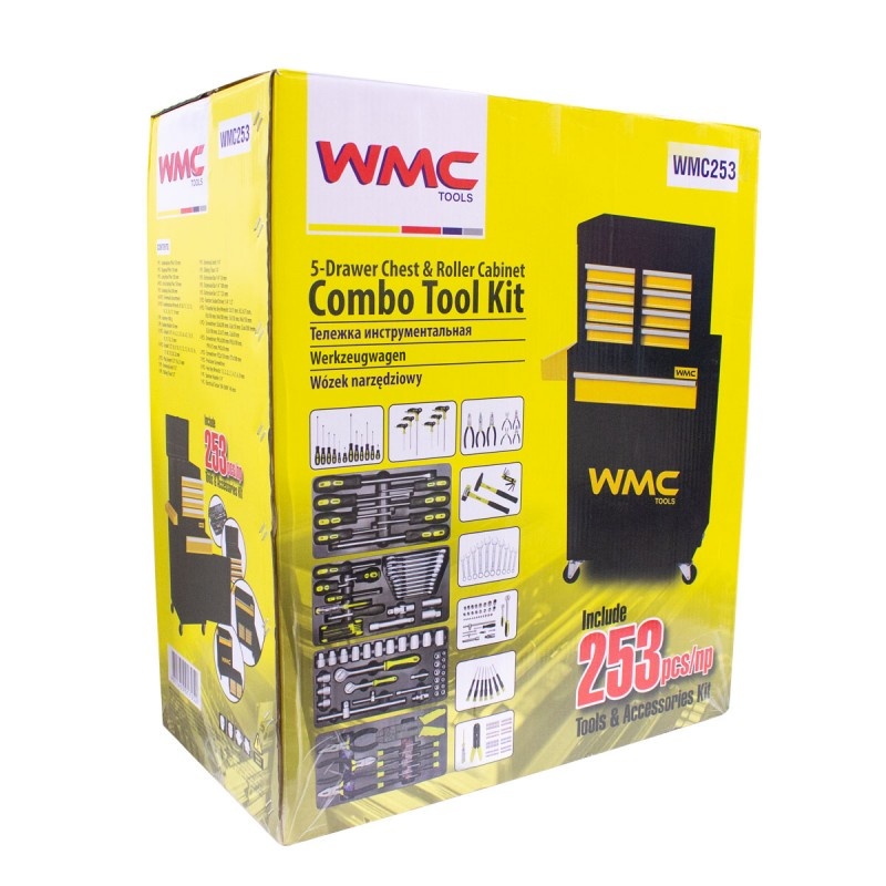Тележка инструментальная с набором инструментов 253пр(700х600х290мм) WMC TOOLS WMC-WMC253 - фото2