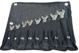 Набор ключей рожковых 8пр. на полотне Forsage 5082P - фото