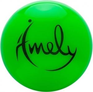 Мяч для художественной гимнастики Amely AGB-301-15-G (15 см, 280 гр), зеленый - фото