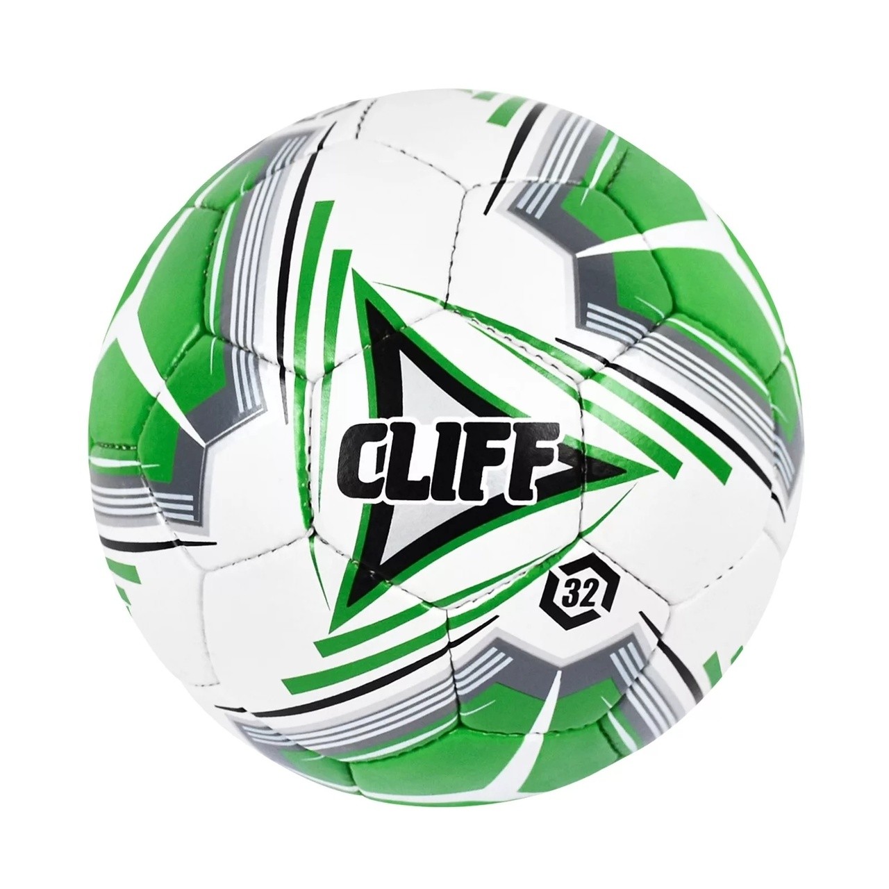 Мяч футбольный CLIFF CF-64, 5 размер, PU Grippy, бело-зеленый - фото