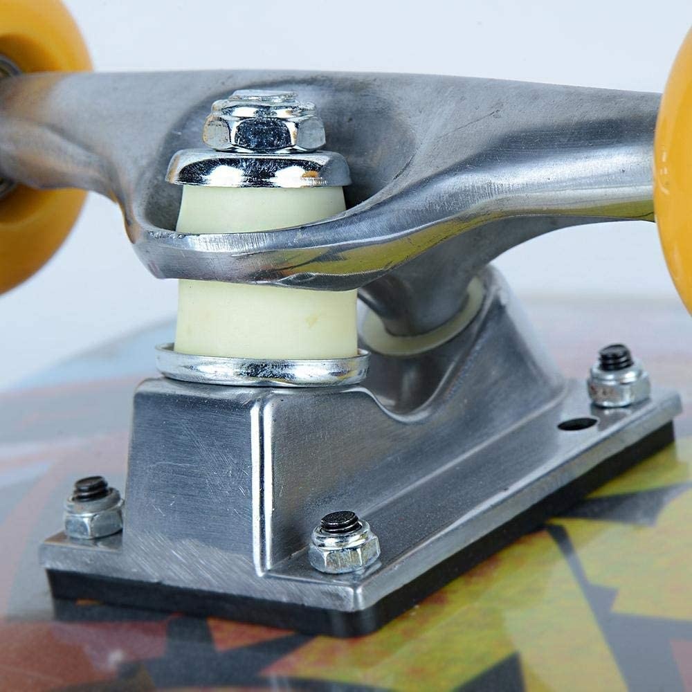 Скейтборд Winmax WME05015Z1 (кит.клен), колесо 50х36 мм., (желтый графити) ABEC-7 - фото3