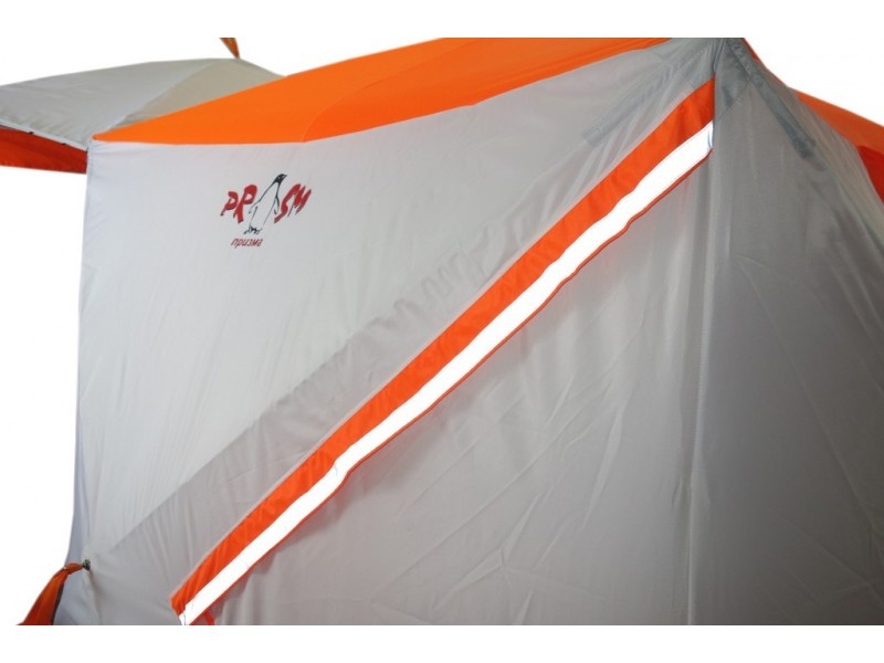 Всесезонная палатка Призма Шелтерс (2-сл) 185*185 (бело-оранжевый) - фото3