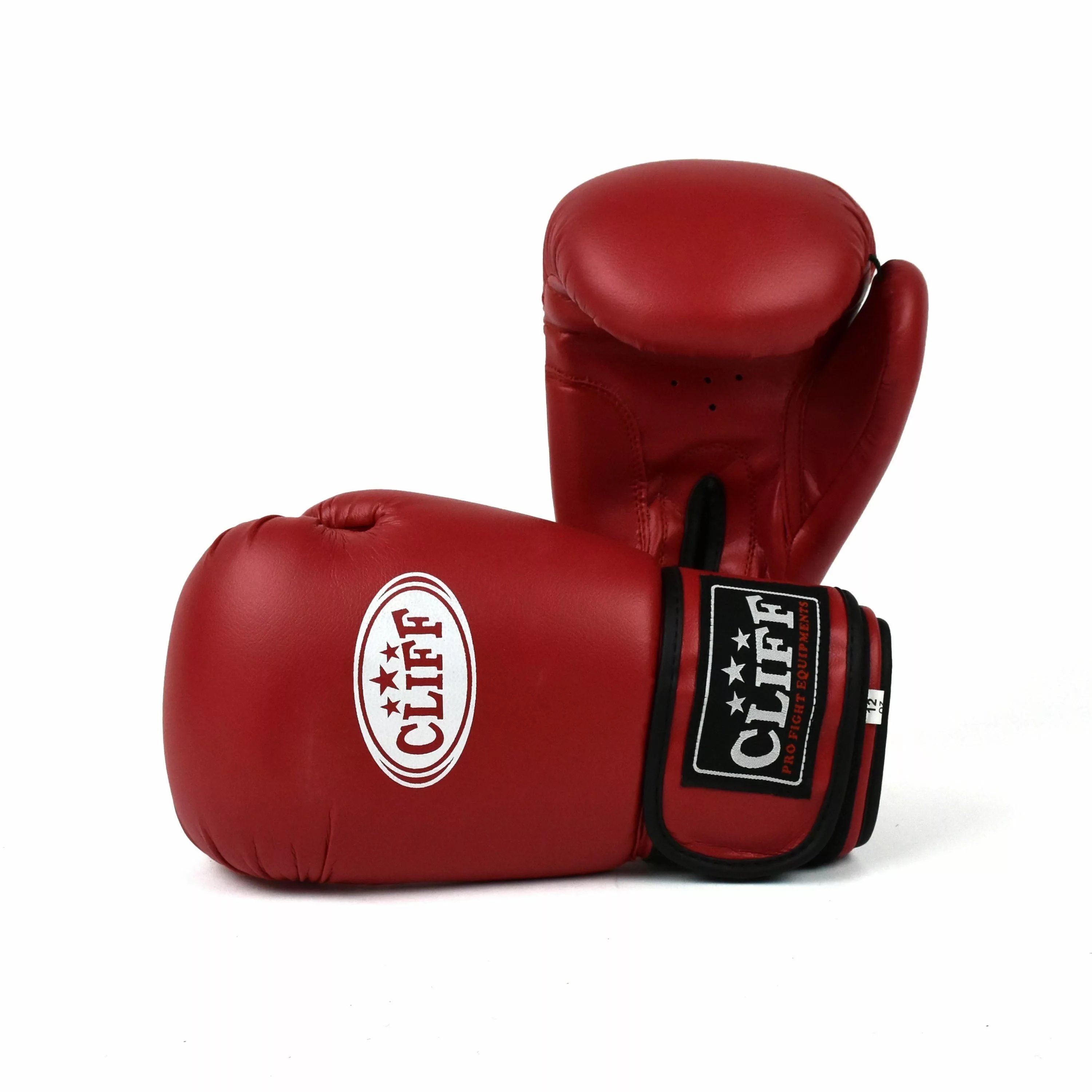 Перчатки боксерские CLIFF CLUB, ПВХ, 8 унц., красный - фото