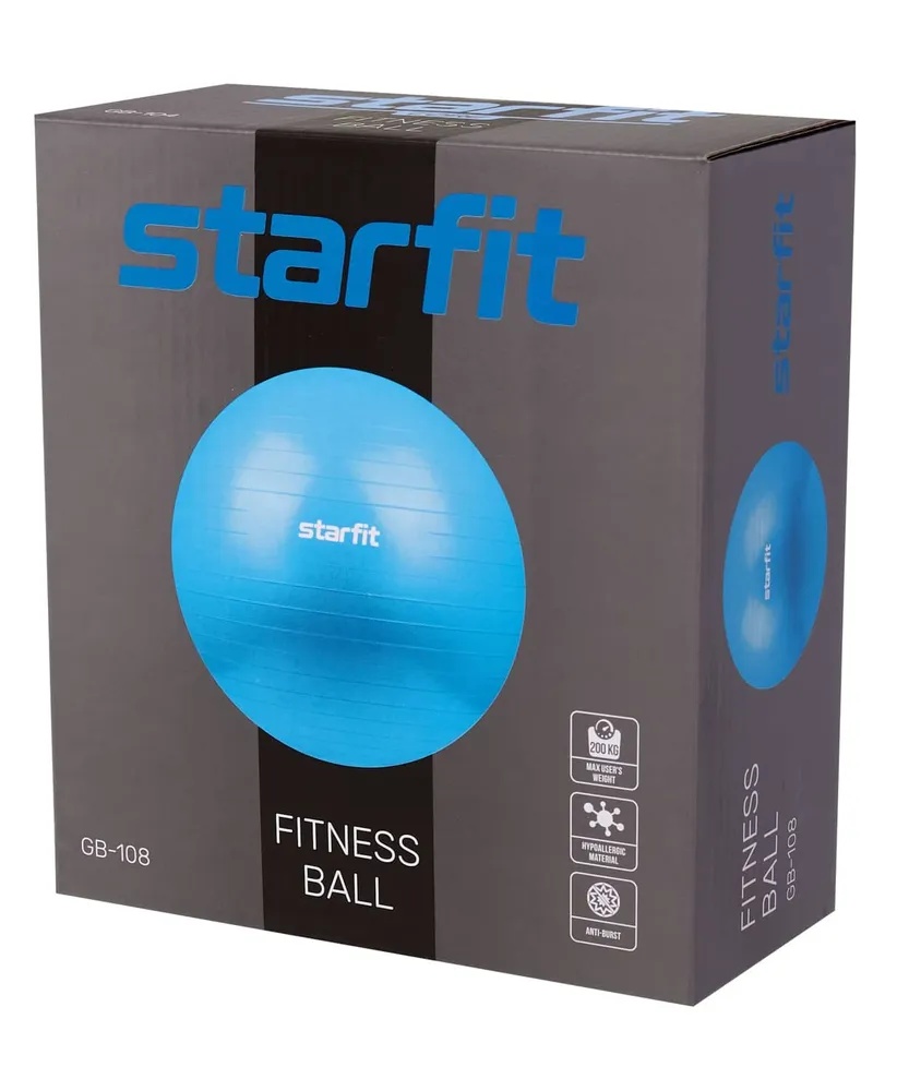 Мяч гимнастический STARFIT GB-108-75-DBL, темно-синий, антивзрыв, 75 см - фото3