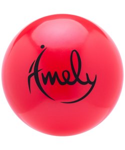 Мяч для художественной гимнастики Amely AGB-301-15-R (15 см, 280 гр), красный - фото