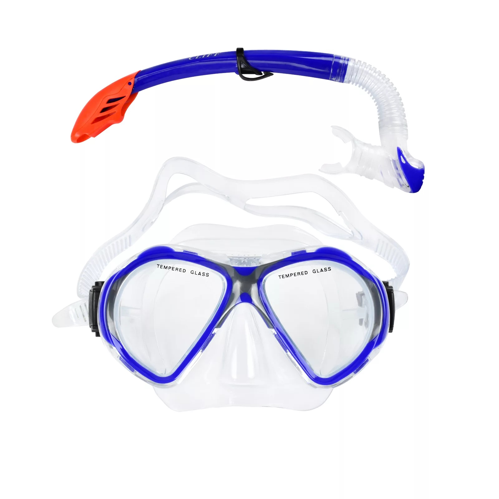 Набор для плавания CLIFF (маска+трубка) M282p+SN116p, синий - фото