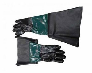 Защитные перчатки для пескоструйных аппаратов (2шт/к-т) длинные Forsage F-SBC-G - фото