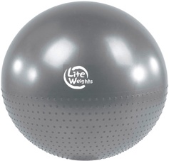 Мяч гимнастический+массажный с насосом Lite Weights BB010-30, фиолетовый, 75 см - фото