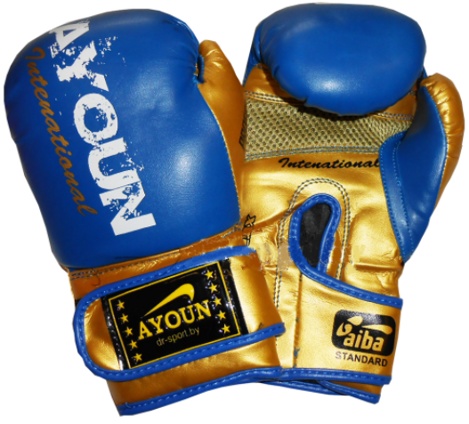 Перчатки боксерские Ayoun DX 850 -  6, 8, 10, 12, 14 унц. синие - фото