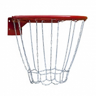 Кольцо баскетбольное №7 ТР Антивандальное с металлической сеткой - фото