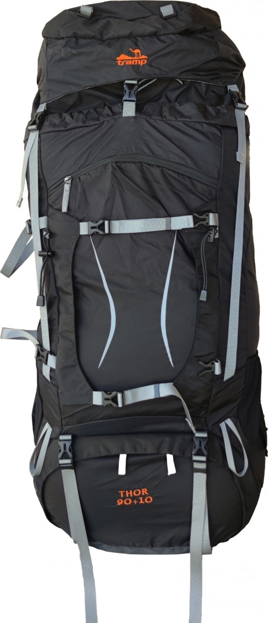 Рюкзак туристический Tramp Thor 90+10 л (черный) - фото