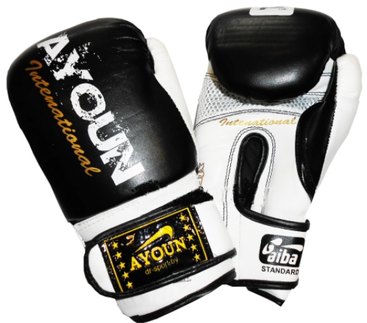 Перчатки боксерские Ayoun DX 850 -  6, 8, 10, 12, 14 унц. черные - фото