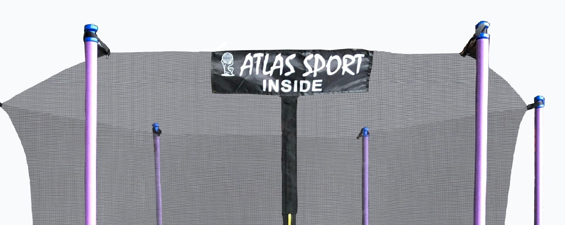 Батут Atlas Sport 252 см (8ft) с внутренней сеткой и лестницей PURPLE (фиолетовый) - фото2