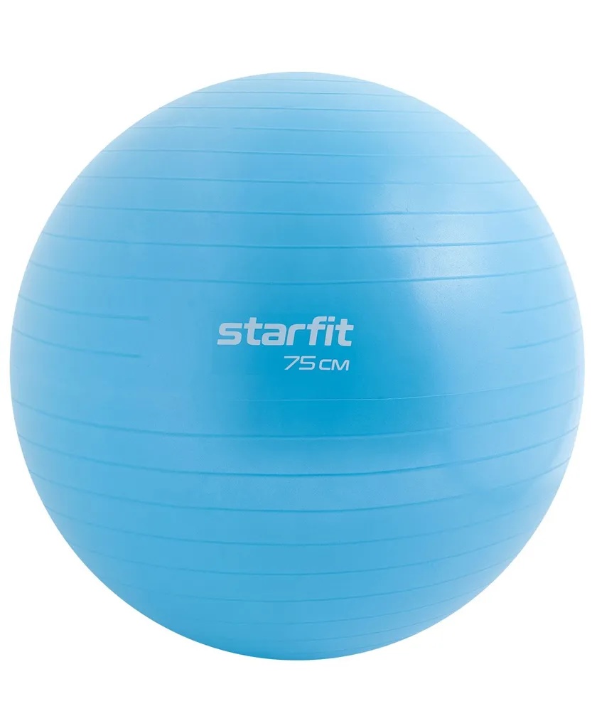 Мяч гимнастический STARFIT GB-108-75-BLP, синий пастель, антивзрыв, 75 см - фото