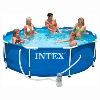 Каркасный бассейн INTEX Metal Frame 28202NP (305х76 см + фильтр-насос) - фото