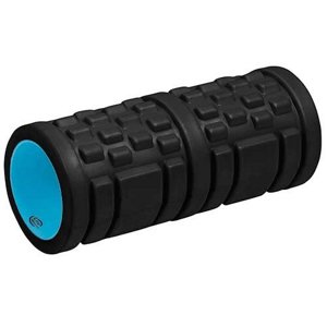 Ролик для йоги (массажный) Lite Weights 6500LW (33см x 14см, черный/голубой) - фото